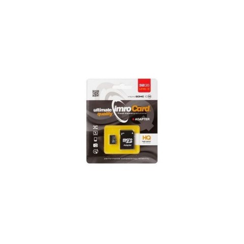 Imro karta pamięci 32GB microSDHC kl. 10 UHS-3 + adapter Imro karta pamięci 32GB microSDHC kl. 10 UHS-3 + adapter