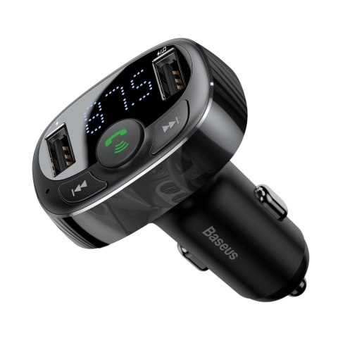 Baseus transmiter FM T-Shaped S-09A Bluetooth MP3 ładowarka samochodowa czarna Baseus transmiter FM T-Shaped S-09A Bluetooth MP3 ładowarka samochodowa czarna