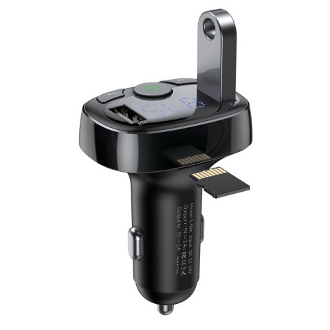 Baseus transmiter FM T-Shaped S-09A Bluetooth MP3 ładowarka samochodowa czarna Baseus transmiter FM T-Shaped S-09A Bluetooth MP3 ładowarka samochodowa czarna