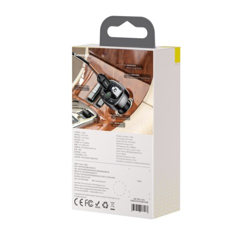 Baseus transmiter FM T-Shaped S-09A Bluetooth MP3 ładowarka samochodowa czarna Baseus transmiter FM T-Shaped S-09A Bluetooth MP3 ładowarka samochodowa czarna