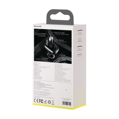 Baseus transmiter FM T-Shaped S-13 Bluetooth MP3 ładowarka samochodowa czarna Baseus transmiter FM T-Shaped S-13 Bluetooth MP3 ładowarka samochodowa czarna