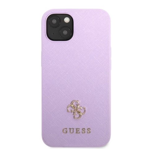 Guess nakładka do iPhone 13 6,1" GUHCP13MPS4MU purpurowa hardcase Saffiano 4G Small Metal Logo Guess nakładka do iPhone 13 6,1" GUHCP13MPS4MU purpurowa hardcase Saffiano 4G Small Metal Logo