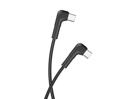 Maxlife kabel kątowy MXUC-09 USB-C - USB-C 1,0 m 60W czarny Maxlife kabel kątowy MXUC-09 USB-C - USB-C 1,0 m 60W czarny
