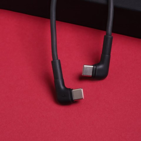 Maxlife kabel kątowy MXUC-09 USB-C - USB-C 1,0 m 60W czarny Maxlife kabel kątowy MXUC-09 USB-C - USB-C 1,0 m 60W czarny