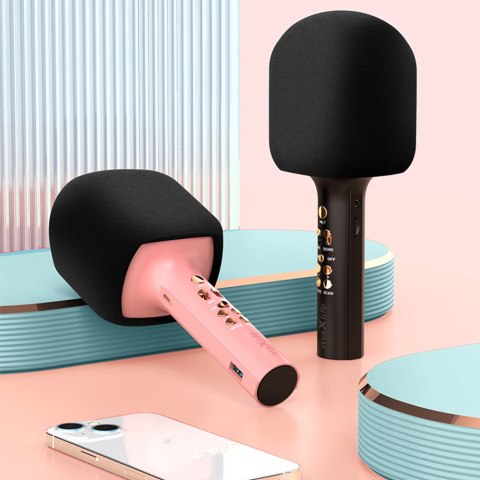 Maxlife mikrofon z głośnikiem Bluetooth MXBM-600 różowy