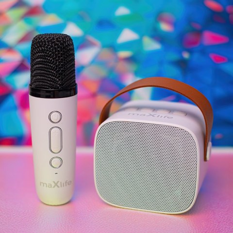 Maxlife zestaw karaoke Bluetooth MXKS-100 biały Maxlife zestaw karaoke Bluetooth MXKS-100 biały