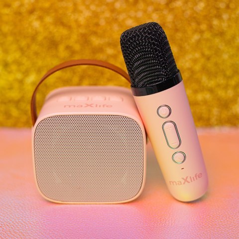 Maxlife zestaw karaoke Bluetooth MXKS-100 różowy Maxlife zestaw karaoke Bluetooth MXKS-100 różowy