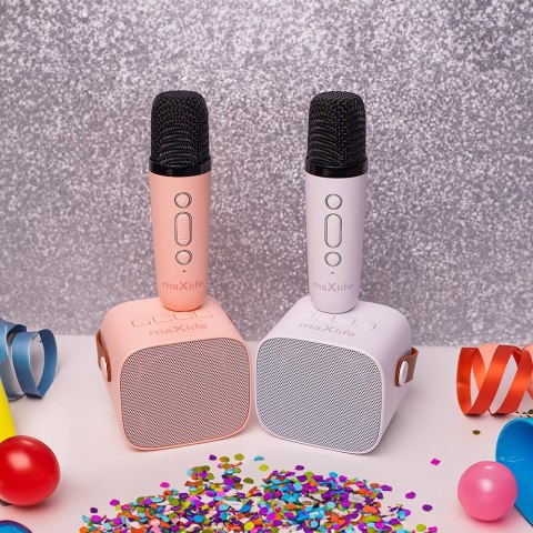 Maxlife zestaw karaoke Bluetooth MXKS-100 różowy Maxlife zestaw karaoke Bluetooth MXKS-100 różowy
