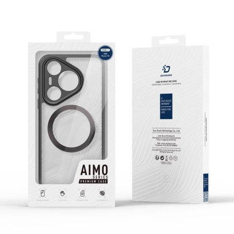 Etui Dux Ducis Aimo Mag z MagSafe na Huawei Pura 70 - czarne Etui Dux Ducis Aimo Mag z MagSafe na Huawei Pura 70 - czarne