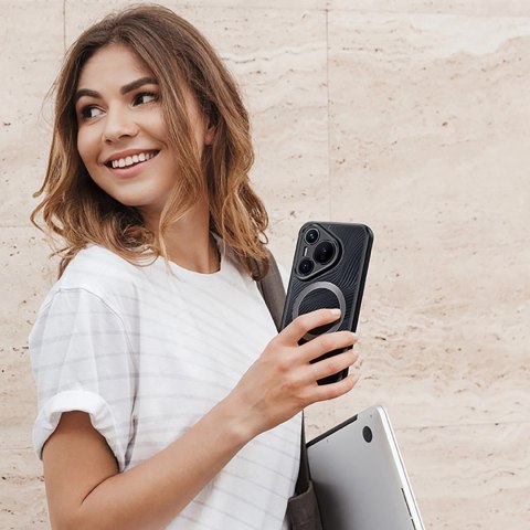 Etui Dux Ducis Aimo Mag z MagSafe na Huawei Pura 70 - czarne Etui Dux Ducis Aimo Mag z MagSafe na Huawei Pura 70 - czarne