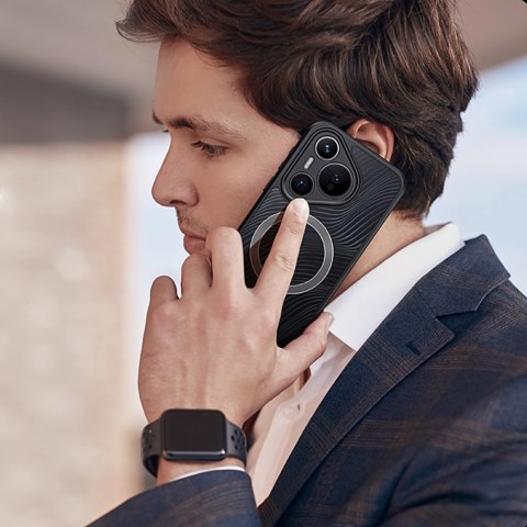 Etui Dux Ducis Aimo Mag z MagSafe na Huawei Pura 70 - czarne Etui Dux Ducis Aimo Mag z MagSafe na Huawei Pura 70 - czarne