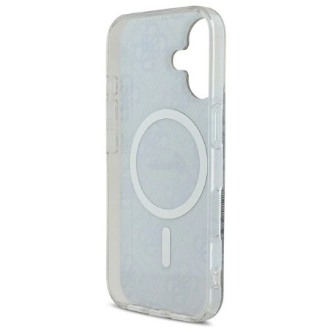 Etui Guess IML 4G MagSafe na iPhone 16 - niebieskie