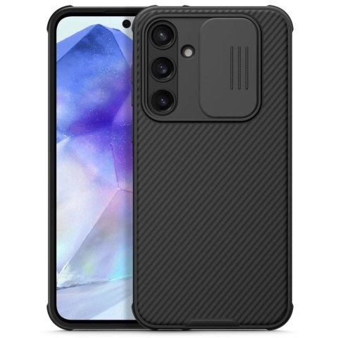Etui Nillkin CamShield Pro Case do Samsung Galaxy A55 z osłoną na aparat - czarne Etui Nillkin CamShield Pro Case do Samsung Galaxy A55 z osłoną na aparat - czarne