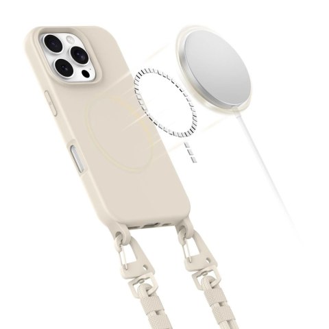 Etui Tech-Protect MagNecklace MagSafe na iPhone 16 Pro Max - beżowe