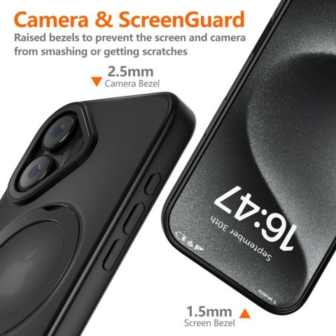 Etui Tech-Protect MagRing MagSafe na iPhone 16 - półprzezroczyste