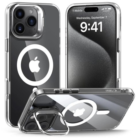 Etui Tech-Protect MagStand MagSafe na iPhone 16 Pro - przezroczyste