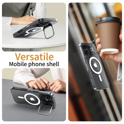 Etui Tech-Protect MagStand MagSafe na iPhone 16 - przezroczyste