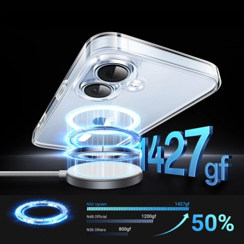 Etui Ugreen Classy Clear Magnetic na iPhone 16 Plus - przezroczyste Etui Ugreen Classy Clear Magnetic na iPhone 16 Plus - przezroczyste