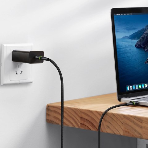 Kabel Baseus Halo USB-A - USB-C 2A 3m - czarny Kabel Baseus Halo USB-A - USB-C 2A 3m - czarny