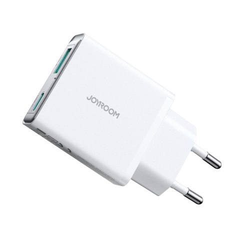 Ładowarka sieciowa Joyroom JR-TCF14 20W USB-A USB-C supercienka - biała Ładowarka sieciowa Joyroom JR-TCF14 20W USB-A USB-C supercienka - biała
