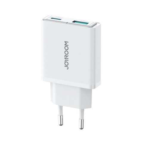 Ładowarka sieciowa Joyroom JR-TCF14 20W USB-A USB-C supercienka - biała Ładowarka sieciowa Joyroom JR-TCF14 20W USB-A USB-C supercienka - biała