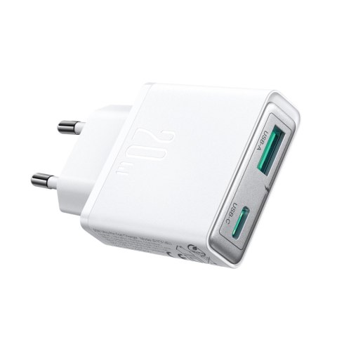 Ładowarka sieciowa Joyroom JR-TCF14 20W USB-A USB-C supercienka - biała Ładowarka sieciowa Joyroom JR-TCF14 20W USB-A USB-C supercienka - biała