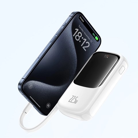 Powerbank Baseus Qpow Pro+ 22.5W 10000mAh USB-C - biały Powerbank Baseus Qpow Pro+ 22.5W 10000mAh USB-C - biały