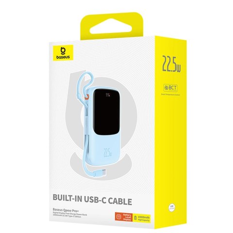 Powerbank Baseus Qpow Pro+ 22.5W 10000mAh USB-C - niebieski Powerbank Baseus Qpow Pro+ 22.5W 10000mAh USB-C - niebieski