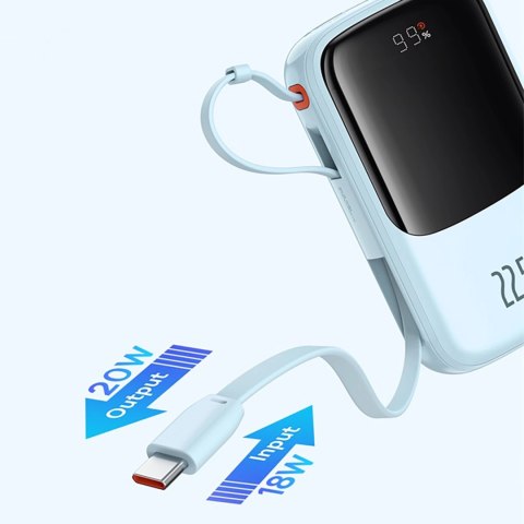 Powerbank Baseus Qpow Pro+ 22.5W 10000mAh USB-C - niebieski Powerbank Baseus Qpow Pro+ 22.5W 10000mAh USB-C - niebieski