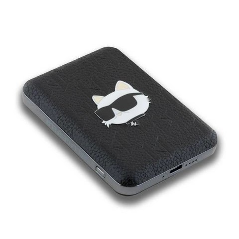 Powerbank Karl Lagerfeld Choupette Head Pin MagSafe indukcyjny 5000mAh 16W - czarny Powerbank Karl Lagerfeld Choupette Head Pin MagSafe indukcyjny 5000mAh 16W - czarny