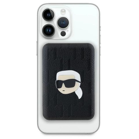 Powerbank Karl Lagerfeld Karl Head Pin MagSafe indukcyjny 5000mAh 16W - czarny Powerbank Karl Lagerfeld Karl Head Pin MagSafe indukcyjny 5000mAh 16W - czarny