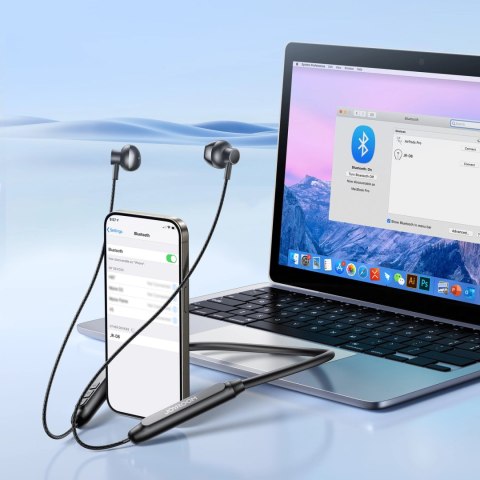 Słuchawki bezprzewodowe Joyroom JR-D8 Bluetooth z pałąkiem - czarne Słuchawki bezprzewodowe Joyroom JR-D8 Bluetooth z pałąkiem - czarne