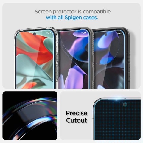 Szkło hartowane Spigen Glas.tR EZ Fit z aplikatorem na Google Pixel 9 / 9 Pro (2 szt.) Szkło hartowane Spigen Glas.tR EZ Fit z aplikatorem na Google Pixel 9 / 9 Pro (2 szt.)