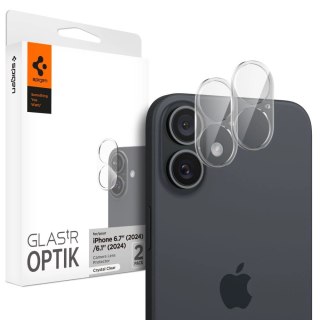 Szkło hartowane Spigen Optik Glas.tR na aparat do iPhone 16 / 16 Plus - przezroczyste (2 szt.)
