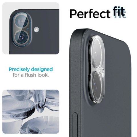 Szkło hartowane Spigen Optik Glas.tR na aparat do iPhone 16 / 16 Plus - przezroczyste (2 szt.) Szkło hartowane Spigen Optik Glas.tR na aparat do iPhone 16 / 16 Plus - przezroczyste (2 szt.)