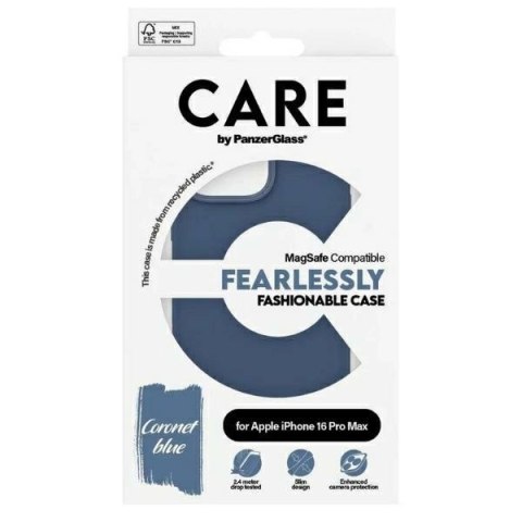 Etui CARE by PanzerGlass Fashion Case z MagSafe na iPhone 16 Pro Max - niebieskie