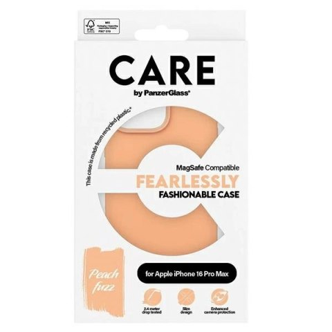 Etui CARE by PanzerGlass Fashion Case z MagSafe na iPhone 16 Pro Max - pomarańczowe Etui CARE by PanzerGlass Fashion Case z MagSafe na iPhone 16 Pro Max - pomarańczowe