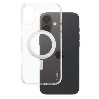 Etui CARE by PanzerGlass Feature Kickstand Case z MagSafe na iPhone 16 Plus - srebrne