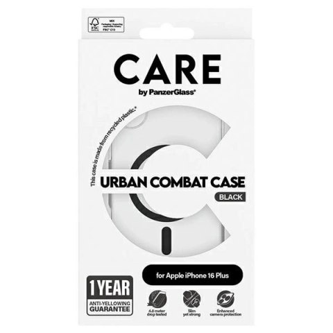 Etui CARE by PanzerGlass Flagship Case z MagSafe na iPhone 16 Plus - czarne