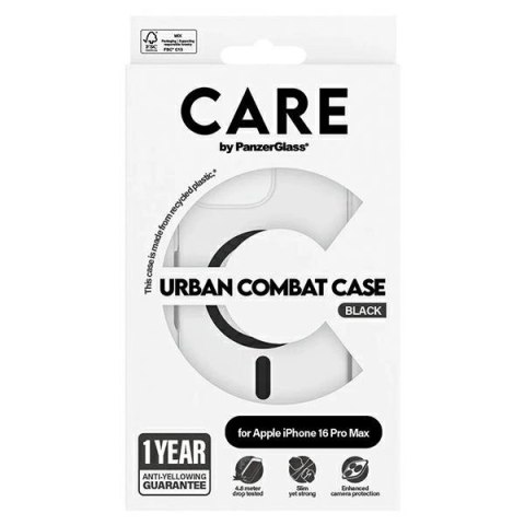 Etui CARE by PanzerGlass Flagship Case z MagSafe na iPhone 16 Pro Max - czarne Etui CARE by PanzerGlass Flagship Case z MagSafe na iPhone 16 Pro Max - czarne