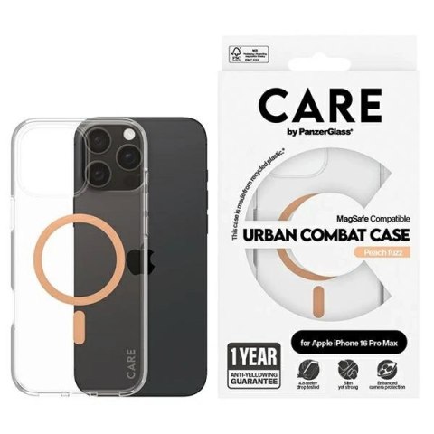 Etui CARE by PanzerGlass Flagship Case z MagSafe na iPhone 16 Pro Max - pomarańczowe Etui CARE by PanzerGlass Flagship Case z MagSafe na iPhone 16 Pro Max - pomarańczowe