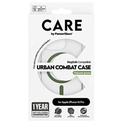Etui CARE by PanzerGlass Flagship Case z MagSafe na iPhone 16 Pro - zielone Etui CARE by PanzerGlass Flagship Case z MagSafe na iPhone 16 Pro - zielone