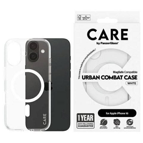 Etui CARE by PanzerGlass Flagship Case z MagSafe na iPhone 16 - białe Etui CARE by PanzerGlass Flagship Case z MagSafe na iPhone 16 - białe