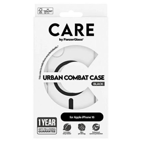 Etui CARE by PanzerGlass Flagship Case z MagSafe na iPhone 16 - czarne