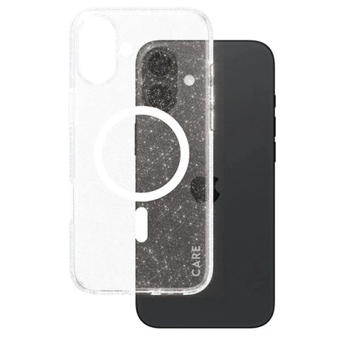 Etui CARE by PanzerGlass Flagship Star Lit Case z MagSafe na iPhone 16 Plus - białe