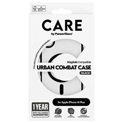 Etui CARE by PanzerGlass Flagship Urban Case MagSafe na iPhone 16 Plus - przezroczysty