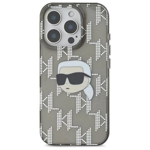 Etui Karl Lagerfeld IML Karl Head Electroplated na iPhone 16 Pro Max - czarne