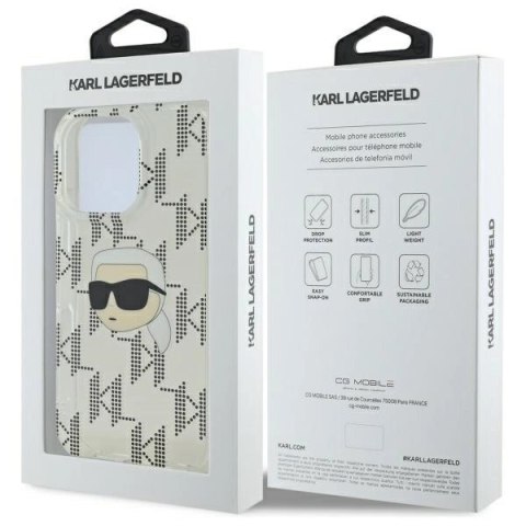 Etui Karl Lagerfeld IML Karl Head Electroplated na iPhone 16 Pro - przezroczyste
