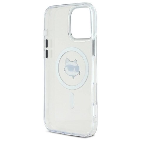Etui Karl Lagerfeld IML Metal Choupette Head MagSafe na iPhone 16 Pro - białe Etui Karl Lagerfeld IML Metal Choupette Head MagSafe na iPhone 16 Pro - białe