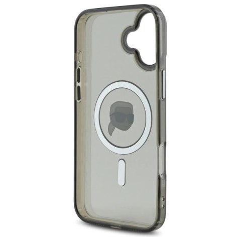 Etui Karl Lagerfeld IML Metal Karl Head MagSafe na iPhone 16 - czarne Etui Karl Lagerfeld IML Metal Karl Head MagSafe na iPhone 16 - czarne